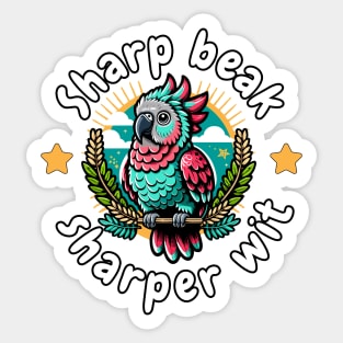 Sharp beak, sharper wit. Sticker